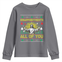 Funny Jesus Christmas Youth Sweatshirt Disappointments All of You Jesus Ugly Xmas - Wonder Print Shop