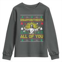 Funny Jesus Christmas Youth Sweatshirt Disappointments All of You Jesus Ugly Xmas - Wonder Print Shop
