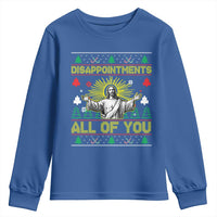 Funny Jesus Christmas Youth Sweatshirt Disappointments All of You Jesus Ugly Xmas - Wonder Print Shop