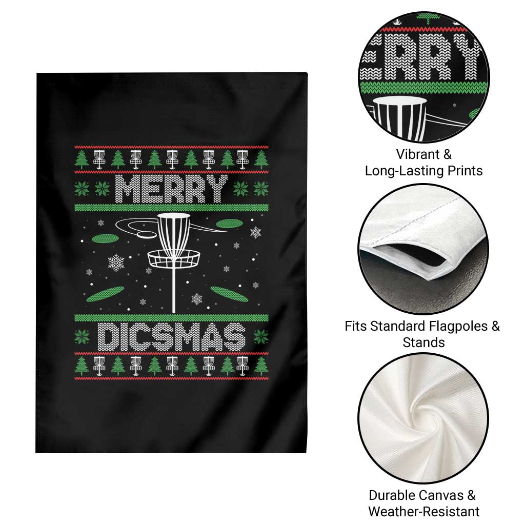 Disc Golf Christmas Garden Flag Merry Discmas Ugly Xmas - Wonder Print Shop