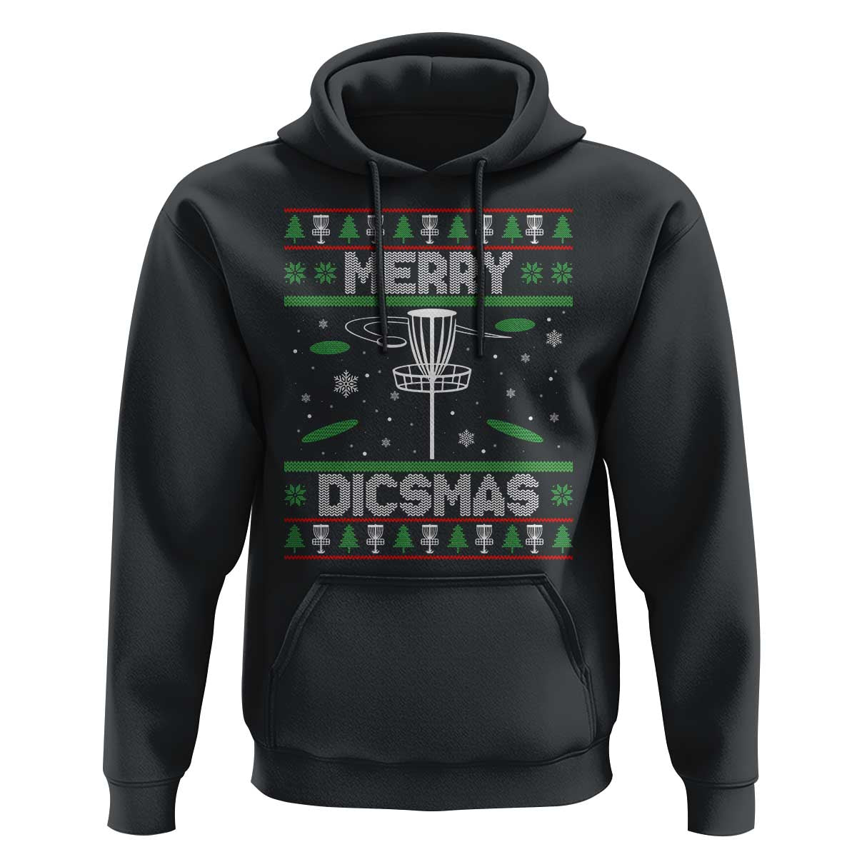 Disc Golf Christmas Hoodie Merry Discmas Ugly Xmas - Wonder Print Shop