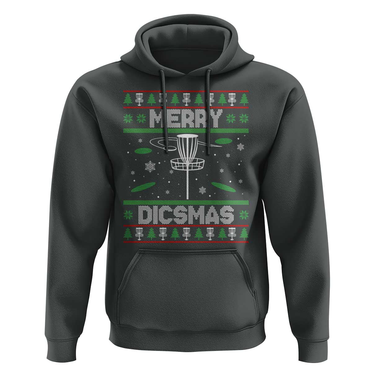 Disc Golf Christmas Hoodie Merry Discmas Ugly Xmas - Wonder Print Shop