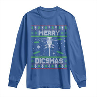 Disc Golf Christmas Long Sleeve Shirt Merry Discmas Ugly Xmas - Wonder Print Shop