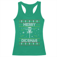 Disc Golf Christmas Racerback Tank Top Merry Discmas Ugly Xmas - Wonder Print Shop