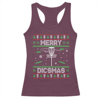 Disc Golf Christmas Racerback Tank Top Merry Discmas Ugly Xmas - Wonder Print Shop