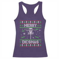 Disc Golf Christmas Racerback Tank Top Merry Discmas Ugly Xmas - Wonder Print Shop