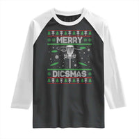 Disc Golf Christmas Raglan Shirt Merry Discmas Ugly Xmas - Wonder Print Shop