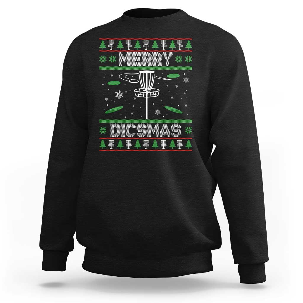 Disc Golf Christmas Sweatshirt Merry Discmas Ugly Xmas - Wonder Print Shop