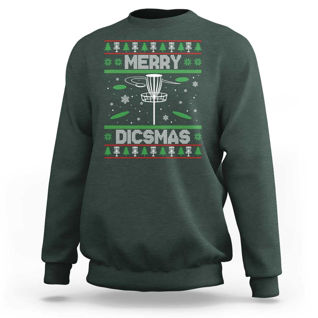 Disc Golf Christmas Sweatshirt Merry Discmas Ugly Xmas - Wonder Print Shop