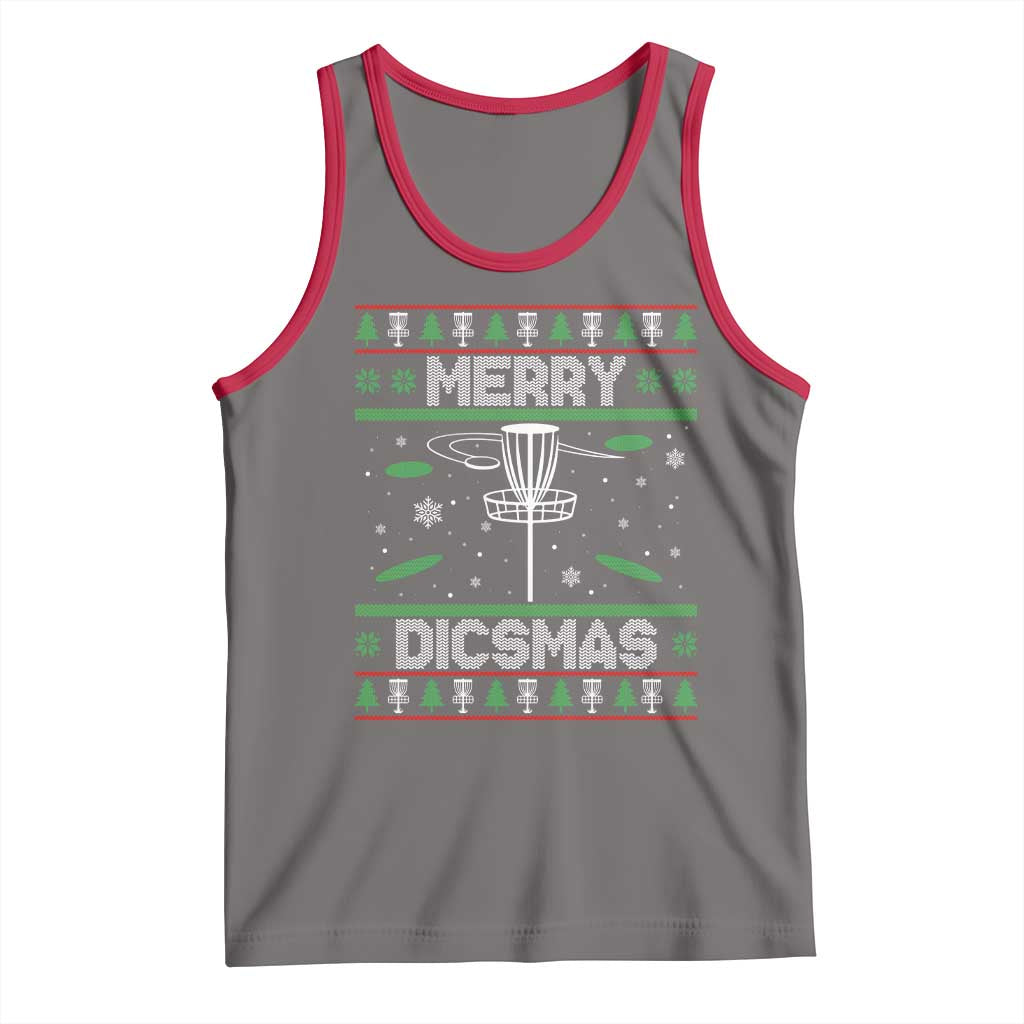 Disc Golf Christmas Tank Top Merry Discmas Ugly Xmas - Wonder Print Shop