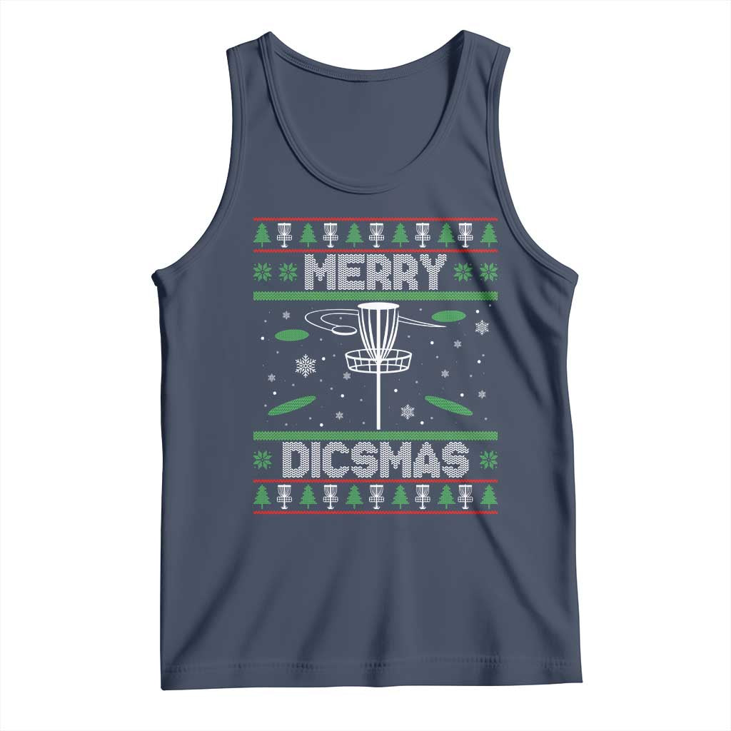 Disc Golf Christmas Tank Top Merry Discmas Ugly Xmas - Wonder Print Shop