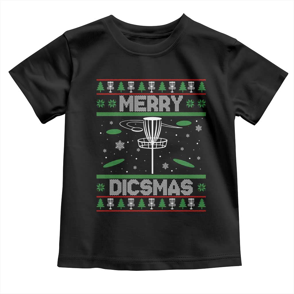 Disc Golf Christmas Toddler T Shirt Merry Discmas Ugly Xmas - Wonder Print Shop