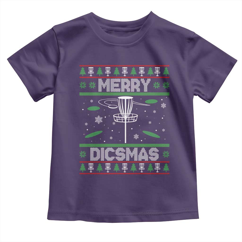 Disc Golf Christmas Toddler T Shirt Merry Discmas Ugly Xmas - Wonder Print Shop