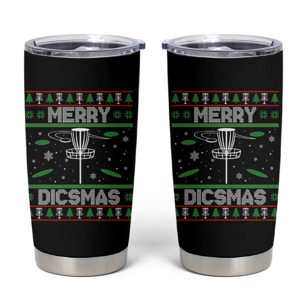 Disc Golf Christmas Tumbler Cup Merry Discmas Ugly Xmas - Wonder Print Shop