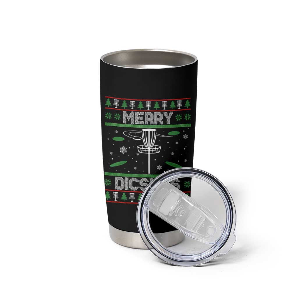 Disc Golf Christmas Tumbler Cup Merry Discmas Ugly Xmas - Wonder Print Shop
