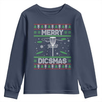 Disc Golf Christmas Youth Sweatshirt Merry Discmas Ugly Xmas - Wonder Print Shop