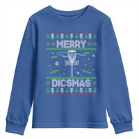 Disc Golf Christmas Youth Sweatshirt Merry Discmas Ugly Xmas - Wonder Print Shop