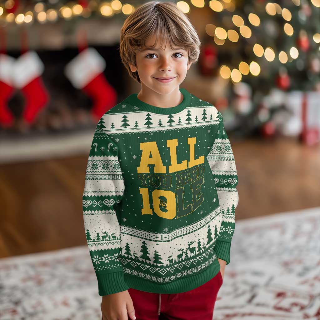 All You Need is Love Ugly Christmas Sweater Retro Jordan GB Football Lover Fan Gift - Wonder Print Shop