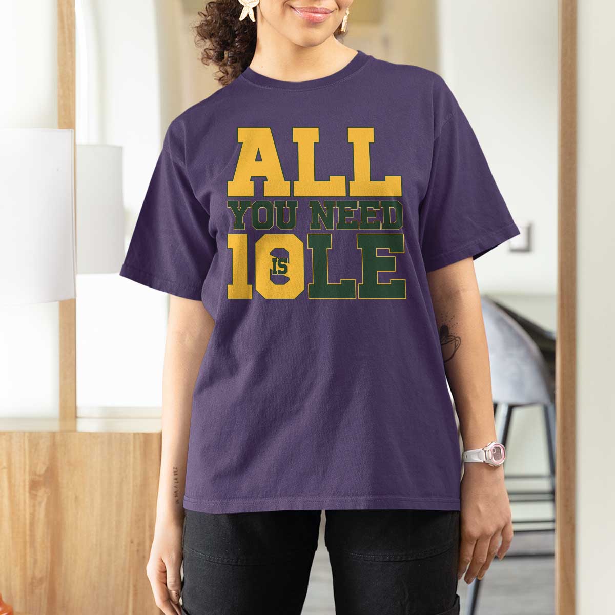 All You Need is Love T Shirt For Women Retro Jordan GB Football Lover Fan Gift - Wonder Print Shop