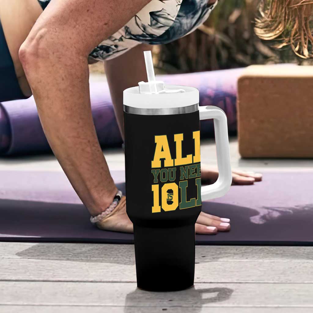 All You Need is Love Tumbler With Handle Retro Jordan GB Football Lover Fan Gift - Wonder Print Shop