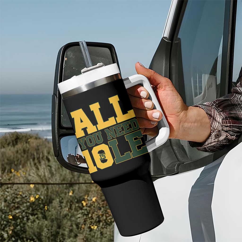 All You Need is Love Tumbler With Handle Retro Jordan GB Football Lover Fan Gift - Wonder Print Shop