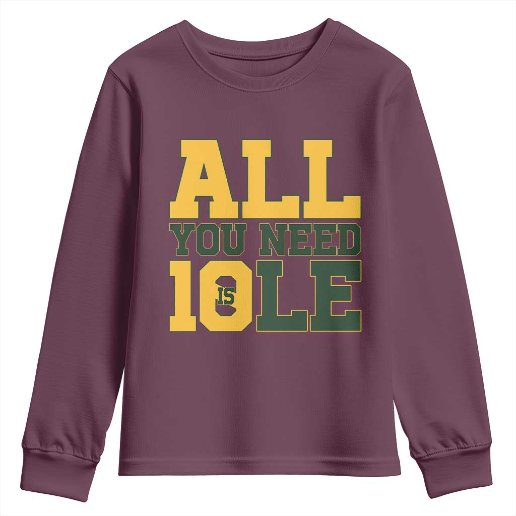 All You Need is Love Youth Sweatshirt Retro Jordan GB Football Lover Fan Gift - Wonder Print Shop
