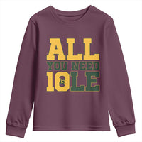 All You Need is Love Youth Sweatshirt Retro Jordan GB Football Lover Fan Gift - Wonder Print Shop