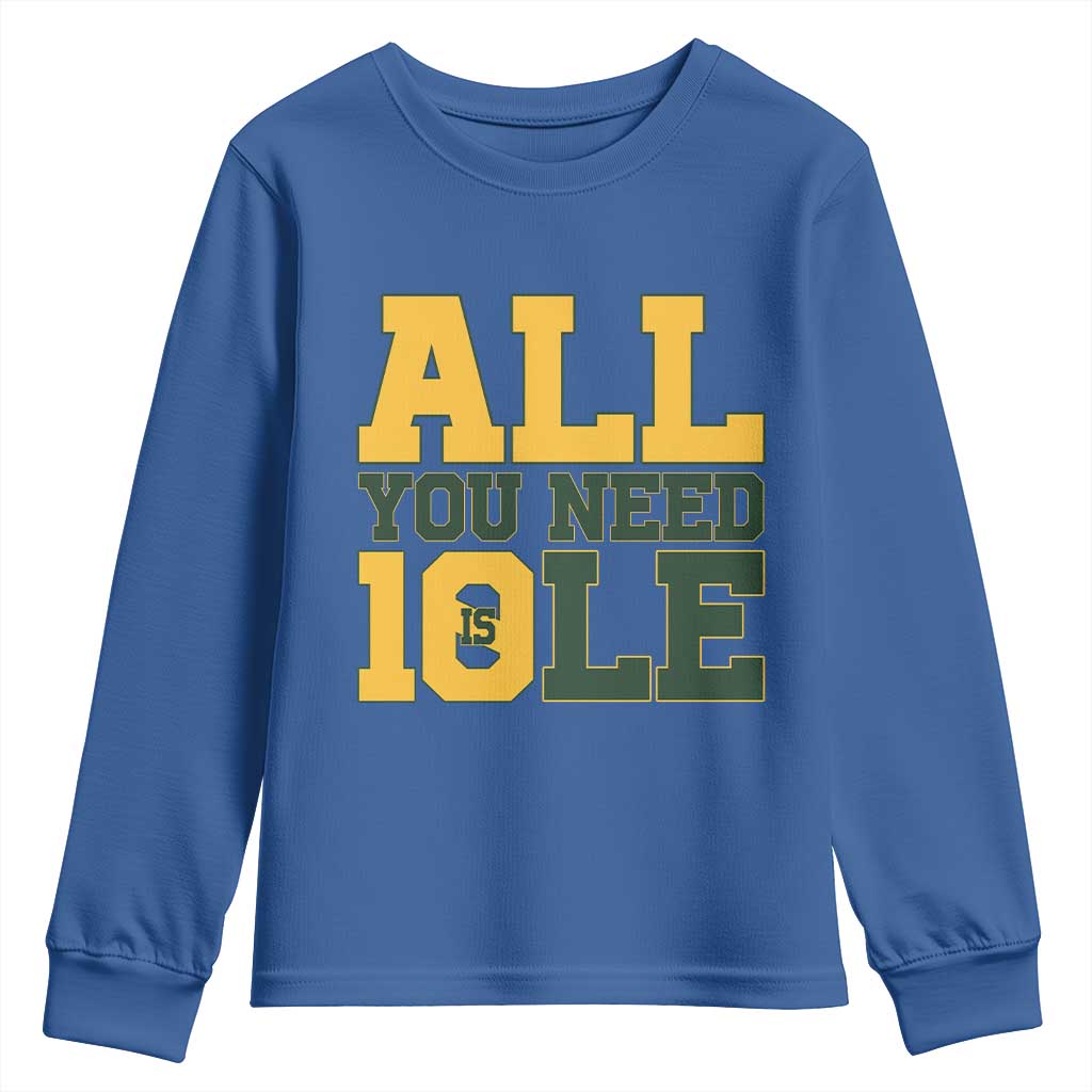 All You Need is Love Youth Sweatshirt Retro Jordan GB Football Lover Fan Gift - Wonder Print Shop