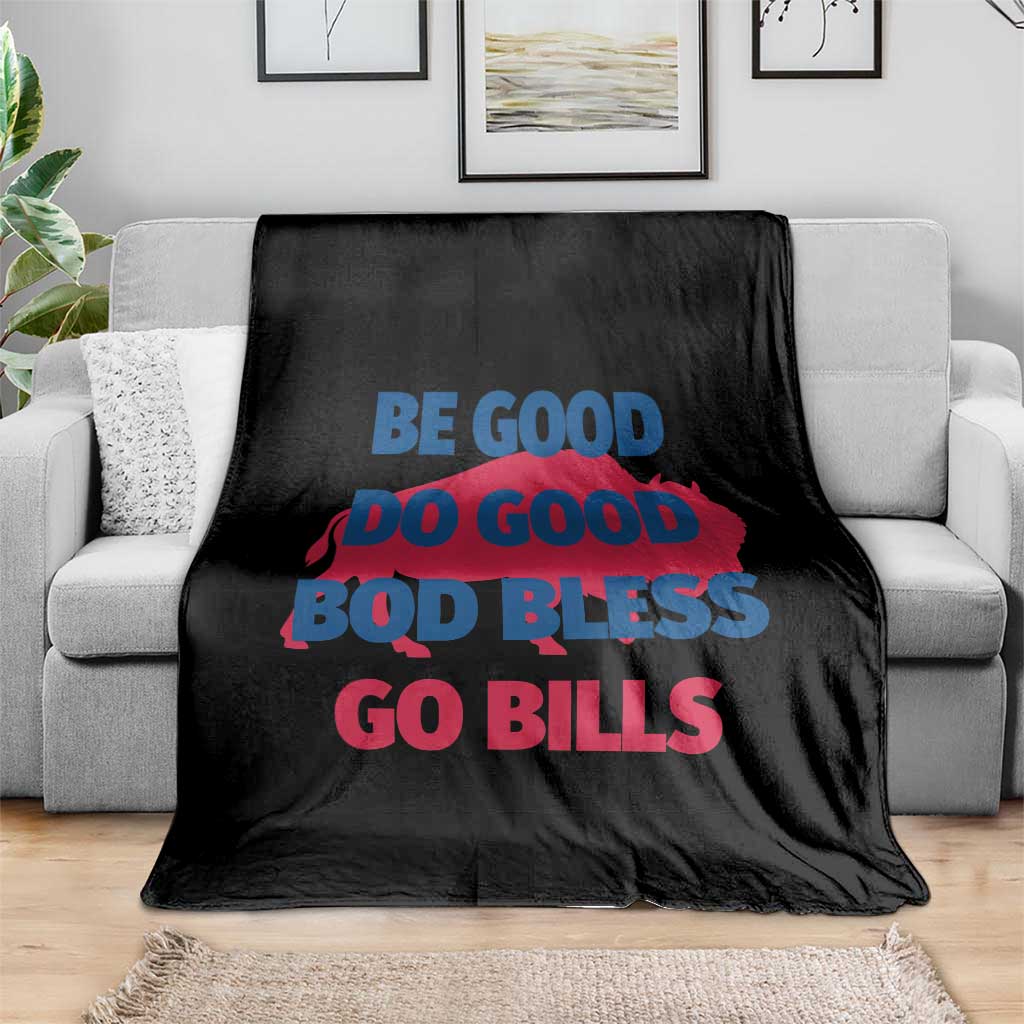 Football Lovers Throw Blanket Game Day Be Good Do Good God Bless Go BFB - Wonder Print Shop