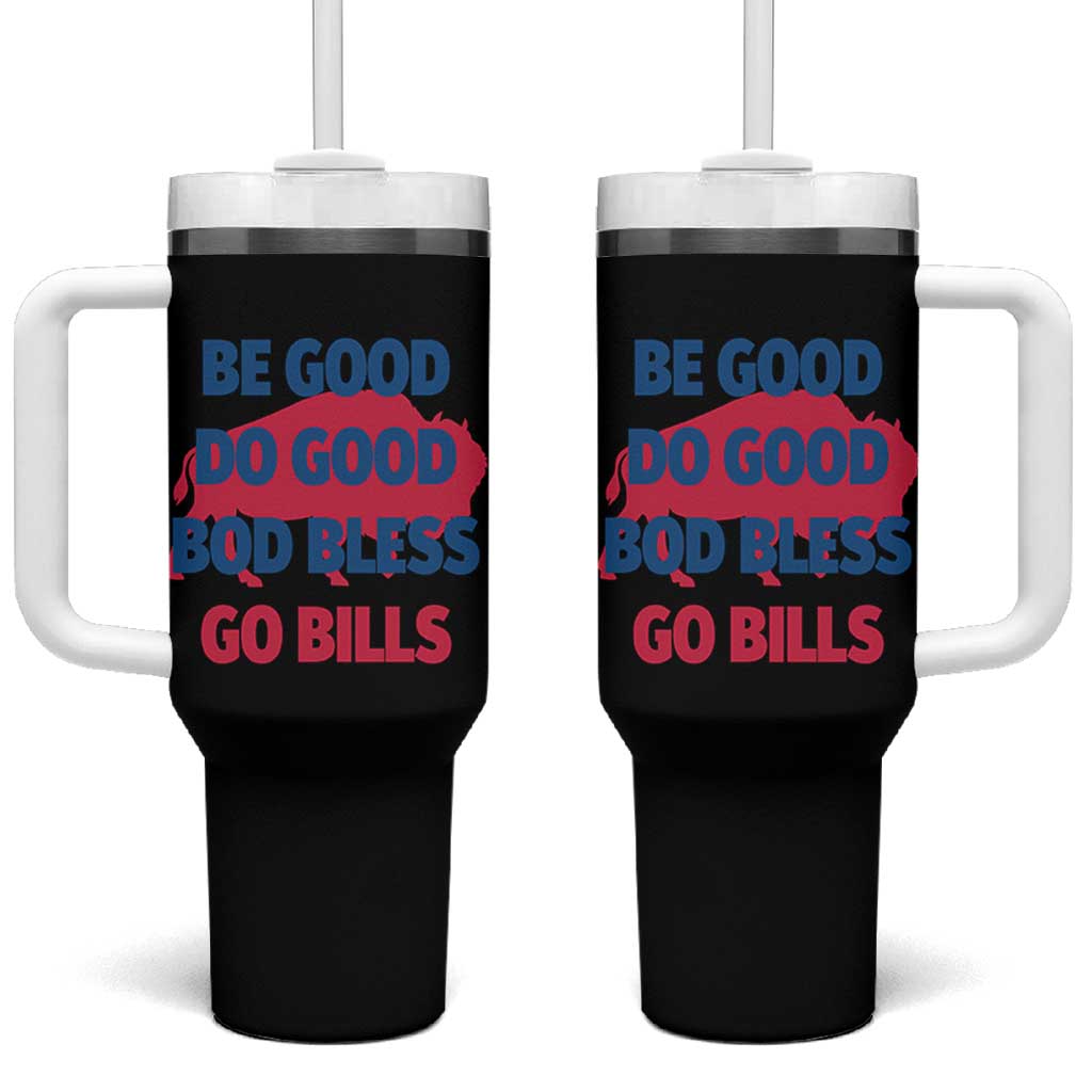 Football Lovers Tumbler With Handle Game Day Be Good Do Good God Bless Go BFB - Wonder Print Shop