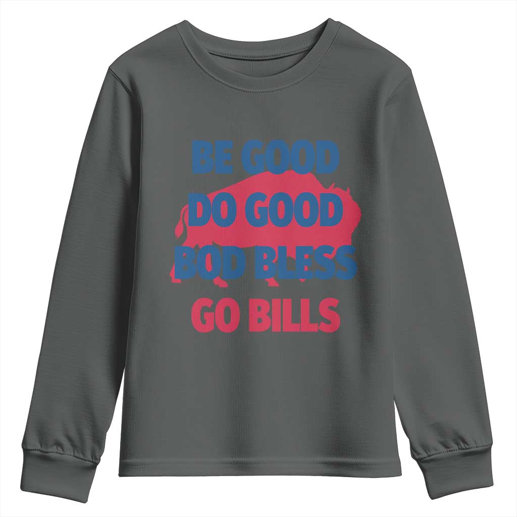 Football Lovers Youth Sweatshirt Game Day Be Good Do Good God Bless Go BFB - Wonder Print Shop
