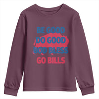 Football Lovers Youth Sweatshirt Game Day Be Good Do Good God Bless Go BFB - Wonder Print Shop
