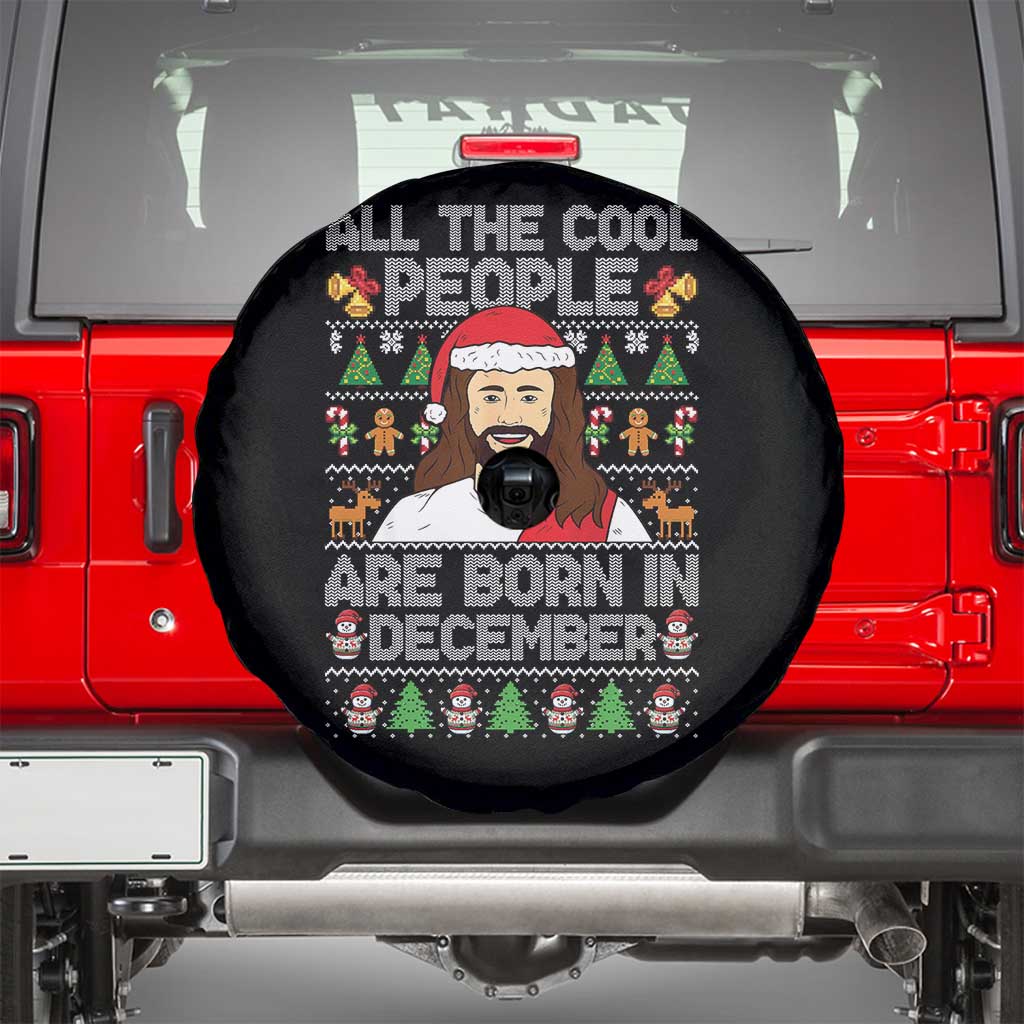 Funny Jesus Christmas December Birthday Spare Tire Cover Ugly Xmas - Wonder Print Shop
