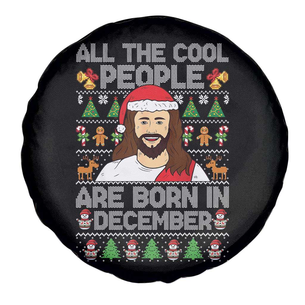 Funny Jesus Christmas December Birthday Spare Tire Cover Ugly Xmas - Wonder Print Shop