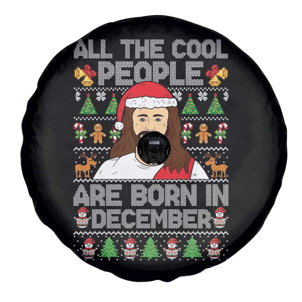 Funny Jesus Christmas December Birthday Spare Tire Cover Ugly Xmas - Wonder Print Shop