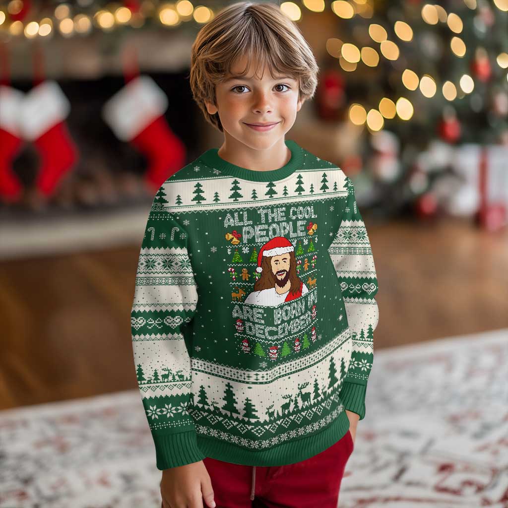 Funny Jesus Xmas December Birthday Ugly Christmas Sweater Ugly Xmas - Wonder Print Shop