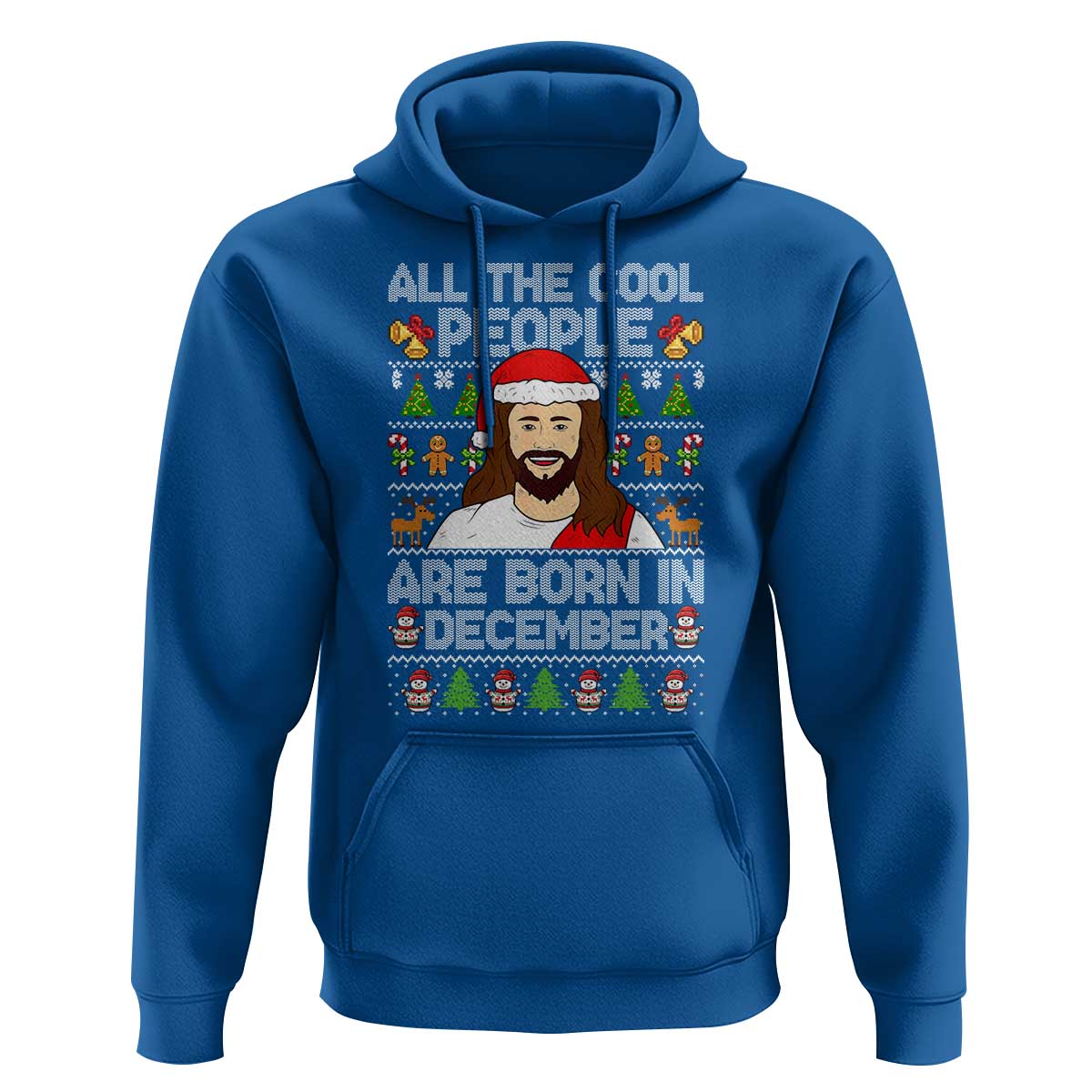 Funny Jesus Christmas December Birthday Hoodie Ugly Xmas - Wonder Print Shop