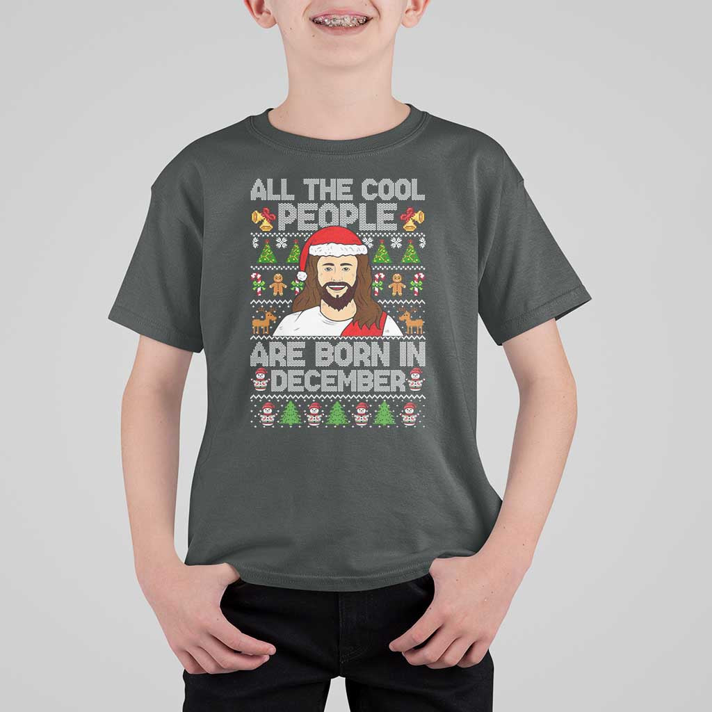 Funny Jesus Christmas December Birthday T Shirt For Kid Ugly Xmas - Wonder Print Shop