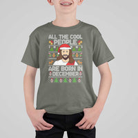 Funny Jesus Christmas December Birthday T Shirt For Kid Ugly Xmas - Wonder Print Shop