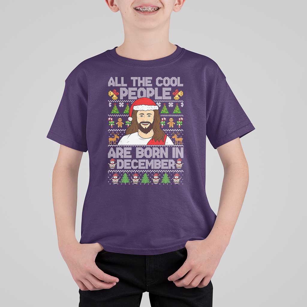 Funny Jesus Christmas December Birthday T Shirt For Kid Ugly Xmas - Wonder Print Shop