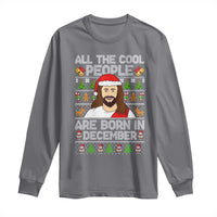 Funny Jesus Christmas December Birthday Long Sleeve Shirt Ugly Xmas - Wonder Print Shop
