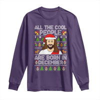 Funny Jesus Christmas December Birthday Long Sleeve Shirt Ugly Xmas - Wonder Print Shop