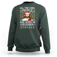 Funny Jesus Christmas December Birthday Sweatshirt Ugly Xmas - Wonder Print Shop