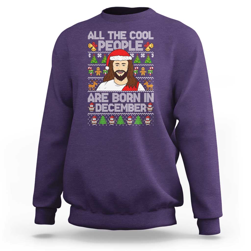Funny Jesus Christmas December Birthday Sweatshirt Ugly Xmas - Wonder Print Shop