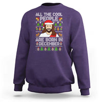 Funny Jesus Christmas December Birthday Sweatshirt Ugly Xmas - Wonder Print Shop