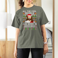 Funny Jesus Christmas December Birthday T Shirt For Women Ugly Xmas - Wonder Print Shop
