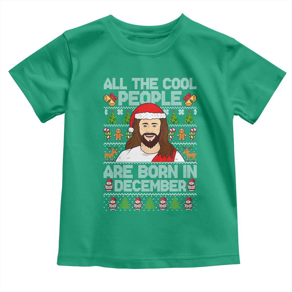 Funny Jesus Christmas December Birthday Toddler T Shirt Ugly Xmas - Wonder Print Shop