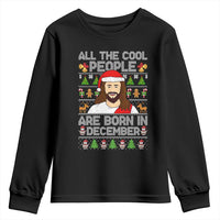 Funny Jesus Christmas December Birthday Youth Sweatshirt Ugly Xmas - Wonder Print Shop