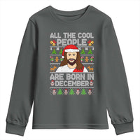 Funny Jesus Christmas December Birthday Youth Sweatshirt Ugly Xmas - Wonder Print Shop