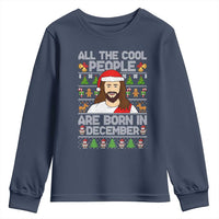 Funny Jesus Christmas December Birthday Youth Sweatshirt Ugly Xmas - Wonder Print Shop